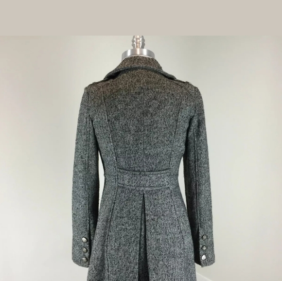 Sold!Guess Los Angeles Tweed Tailor Fitted Peacoat - Picture 2 of 4